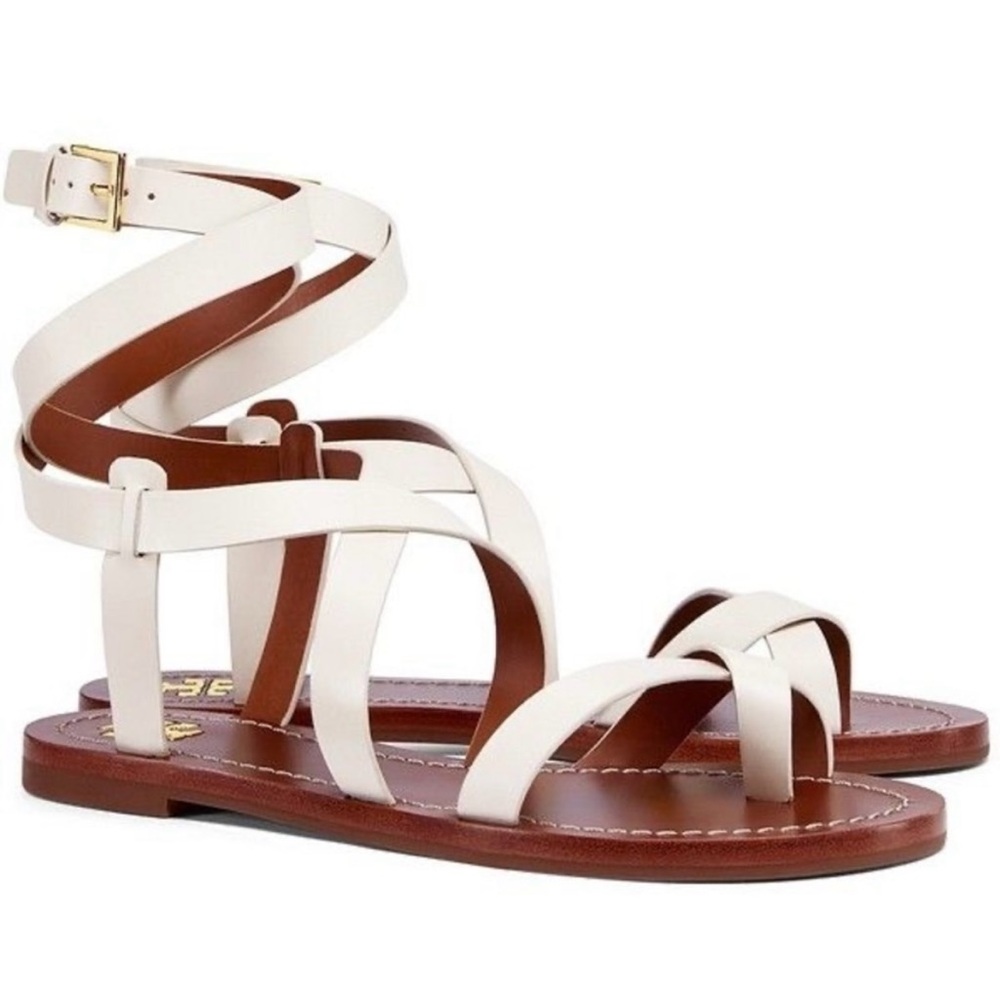 Elegant White Strappy Sandals